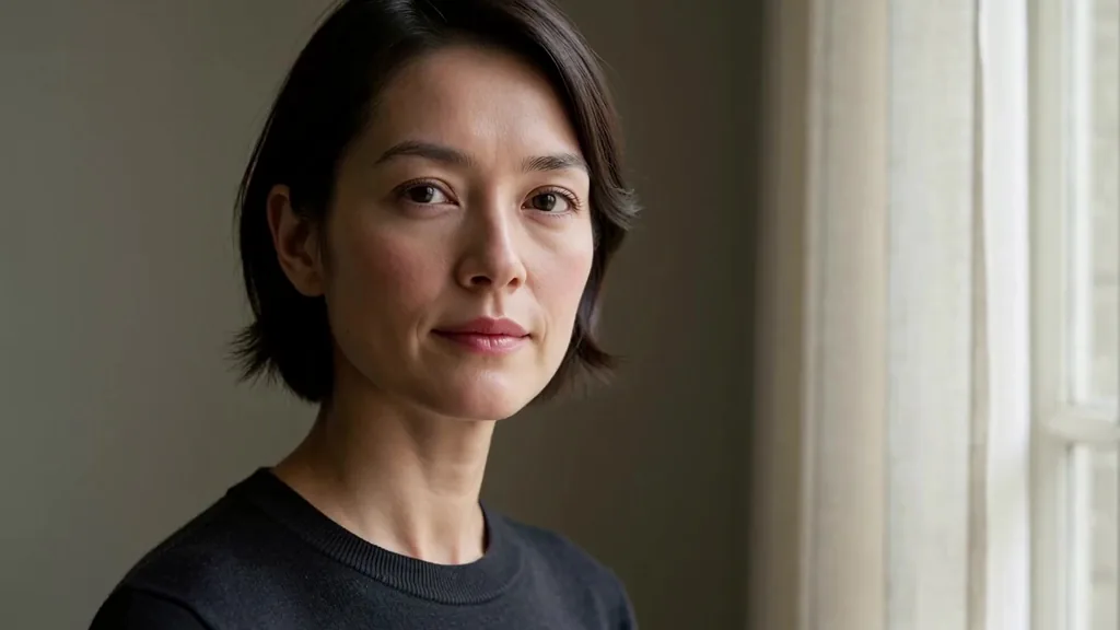 A five-second 1080p portrait with subtle head and eye movement and a gentle camera approach.